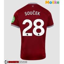 Moške Nogometnih dresov West Ham United Tomas Soucek #28 Domači 2025-26 Kratki rokavi